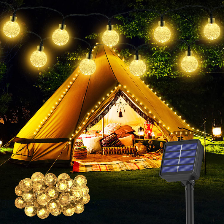 Solar powered deals string lights camping